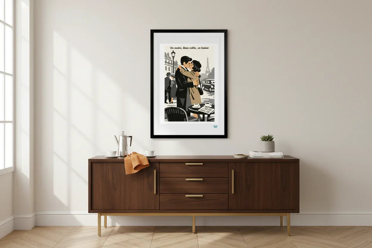 Mockup lifestyle Un matin, deux cafés, un baiser