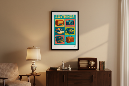 Mockup Objets des années 40