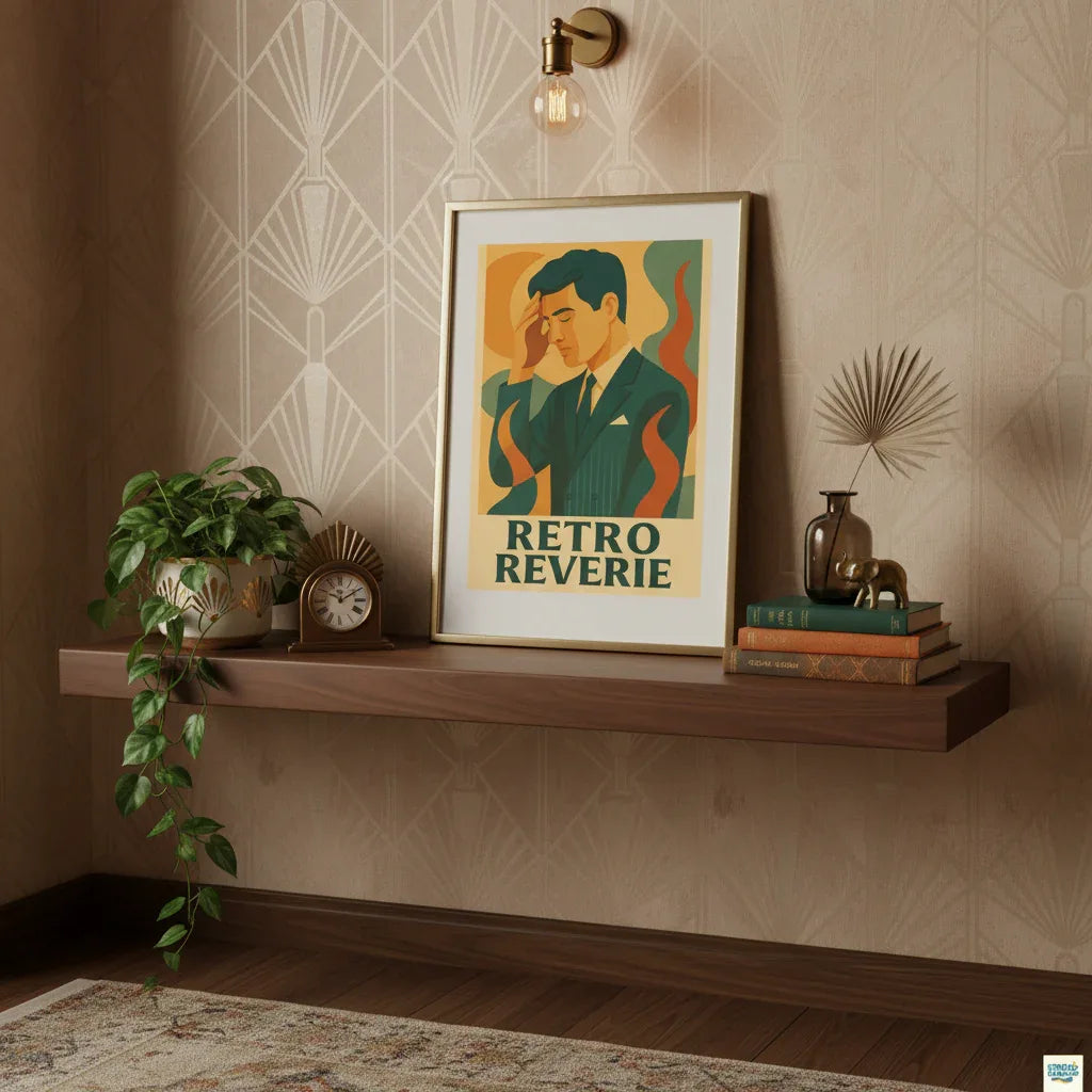 Affiche rétro Rétro Rêverie Années 30 décoration murale vintage