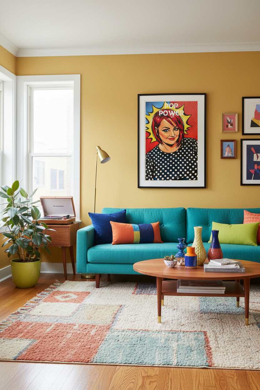 Mockup salon coloré