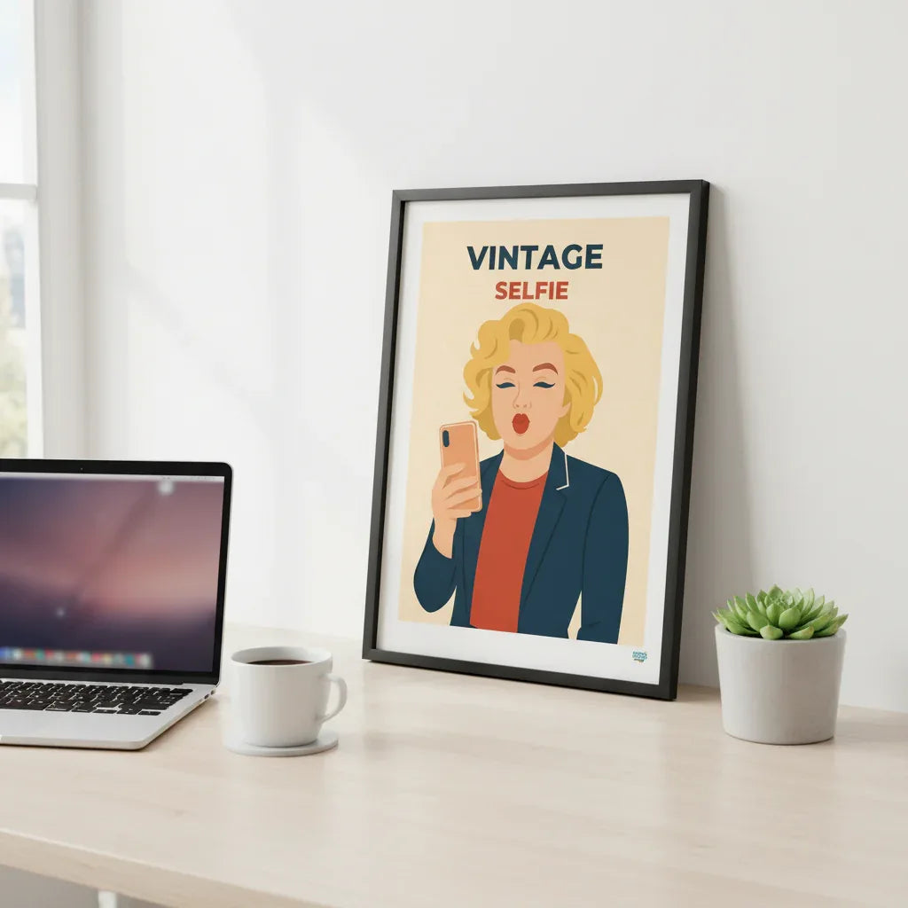 Mockup Selfie Rétro-pop