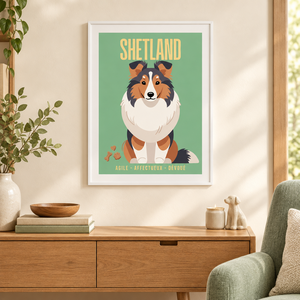 Mockup Shetland en intérieur