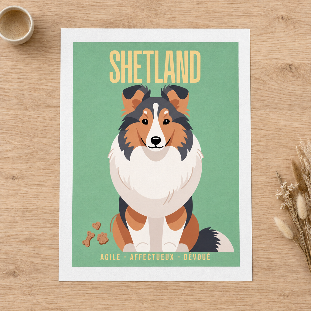 Mockup Shetland à plat
