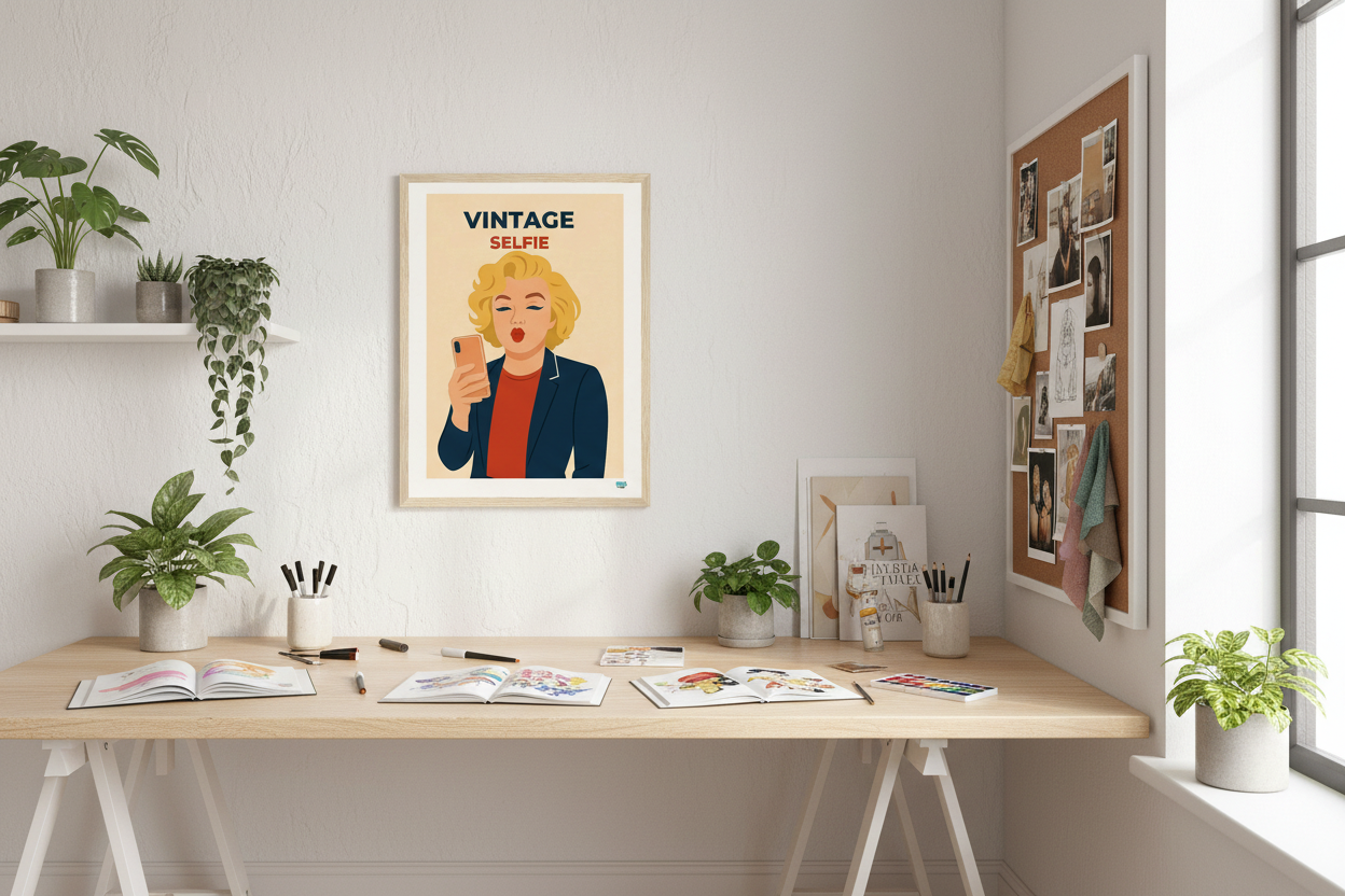 Muse Rétro-pop dans un studio créatif