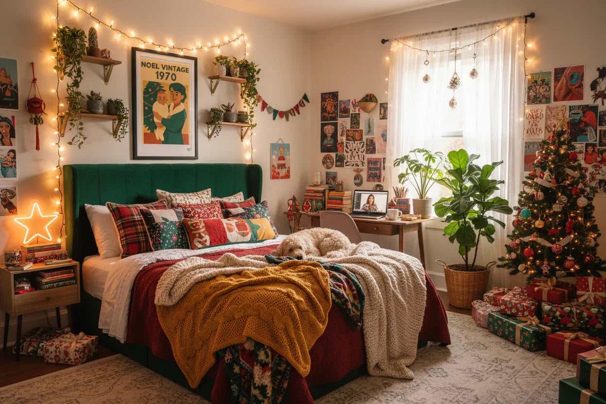 Noël - Chambre cosy Gen Z