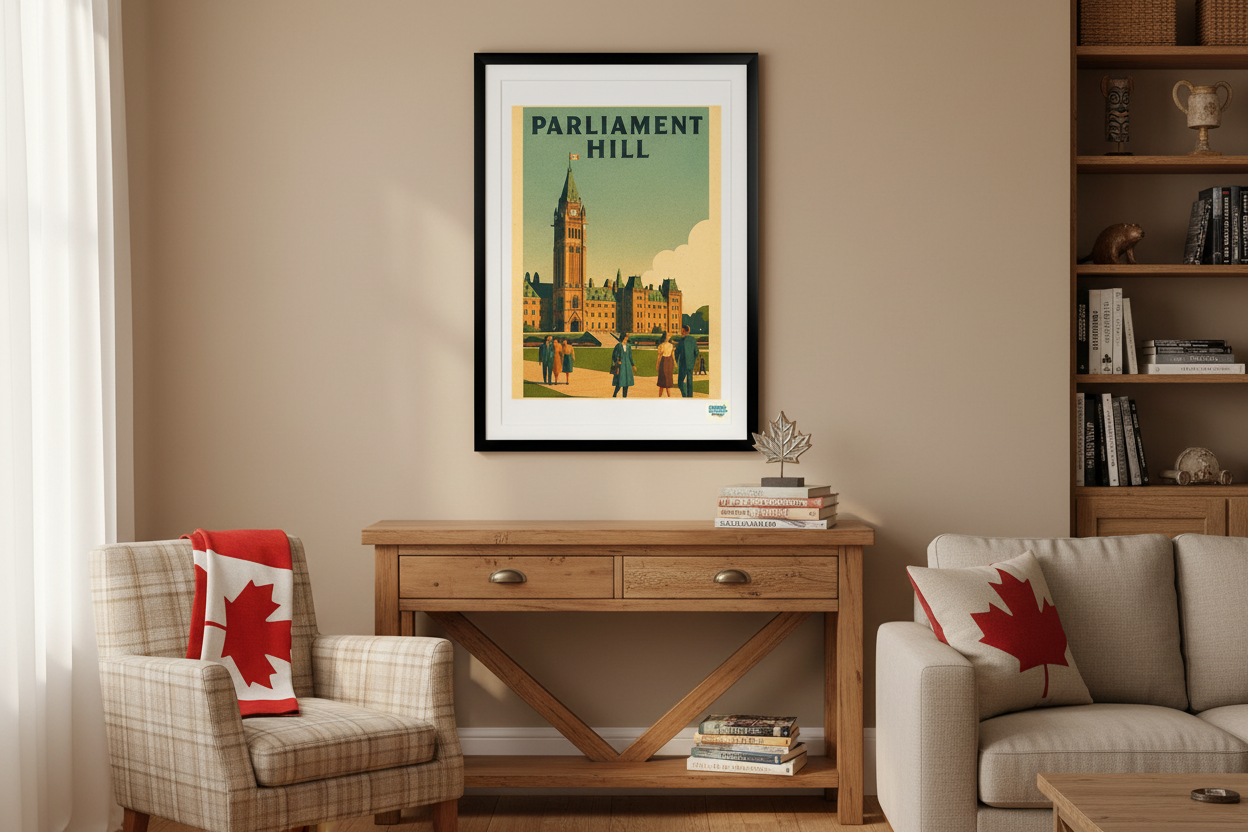 Parliament Hill Ottawa dans un salon canadien