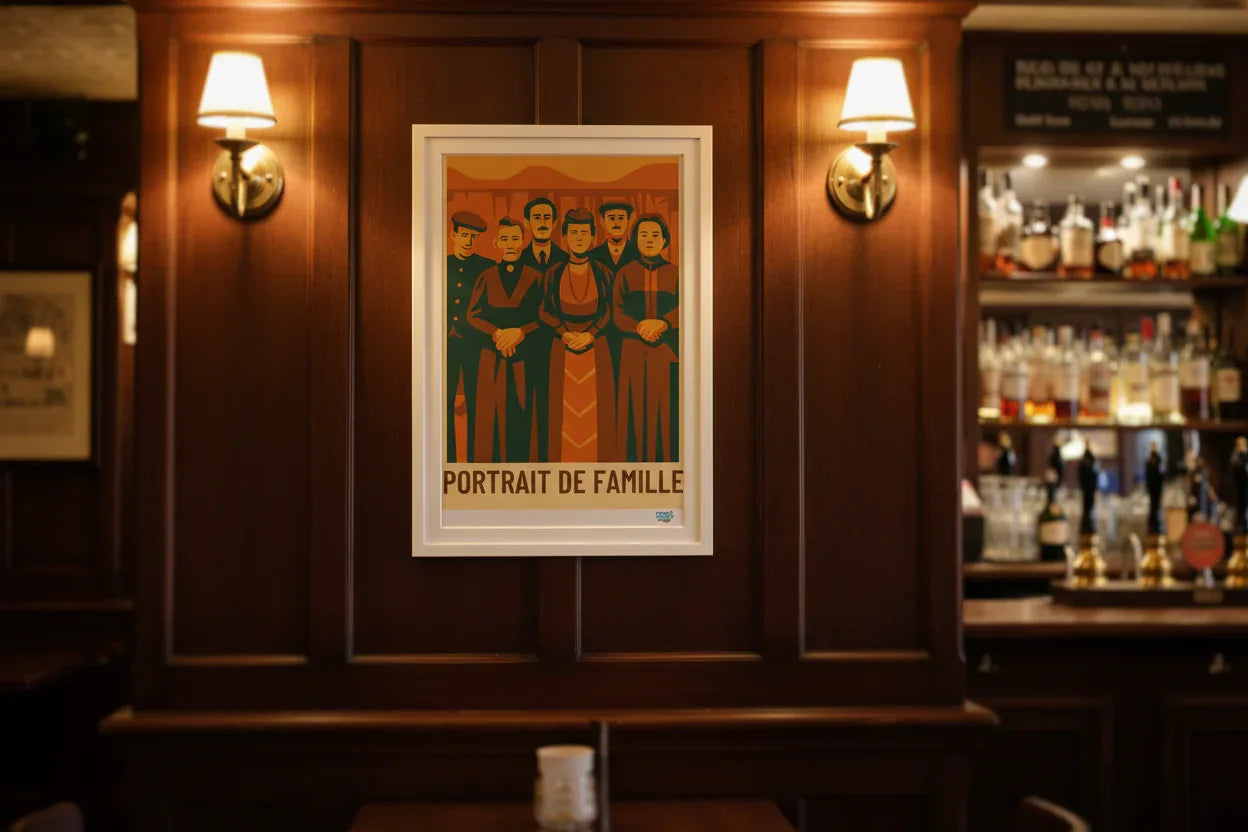 Portrait de famille - Mockup pub anglais