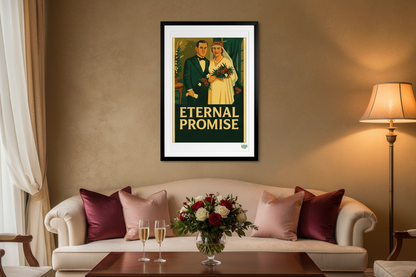 Promesse éternelle dans un salon romantique