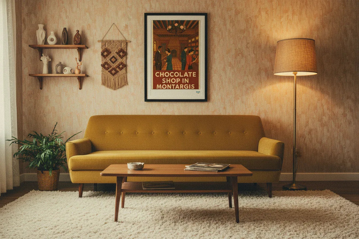 Salon vintage avec Chocolate Shop