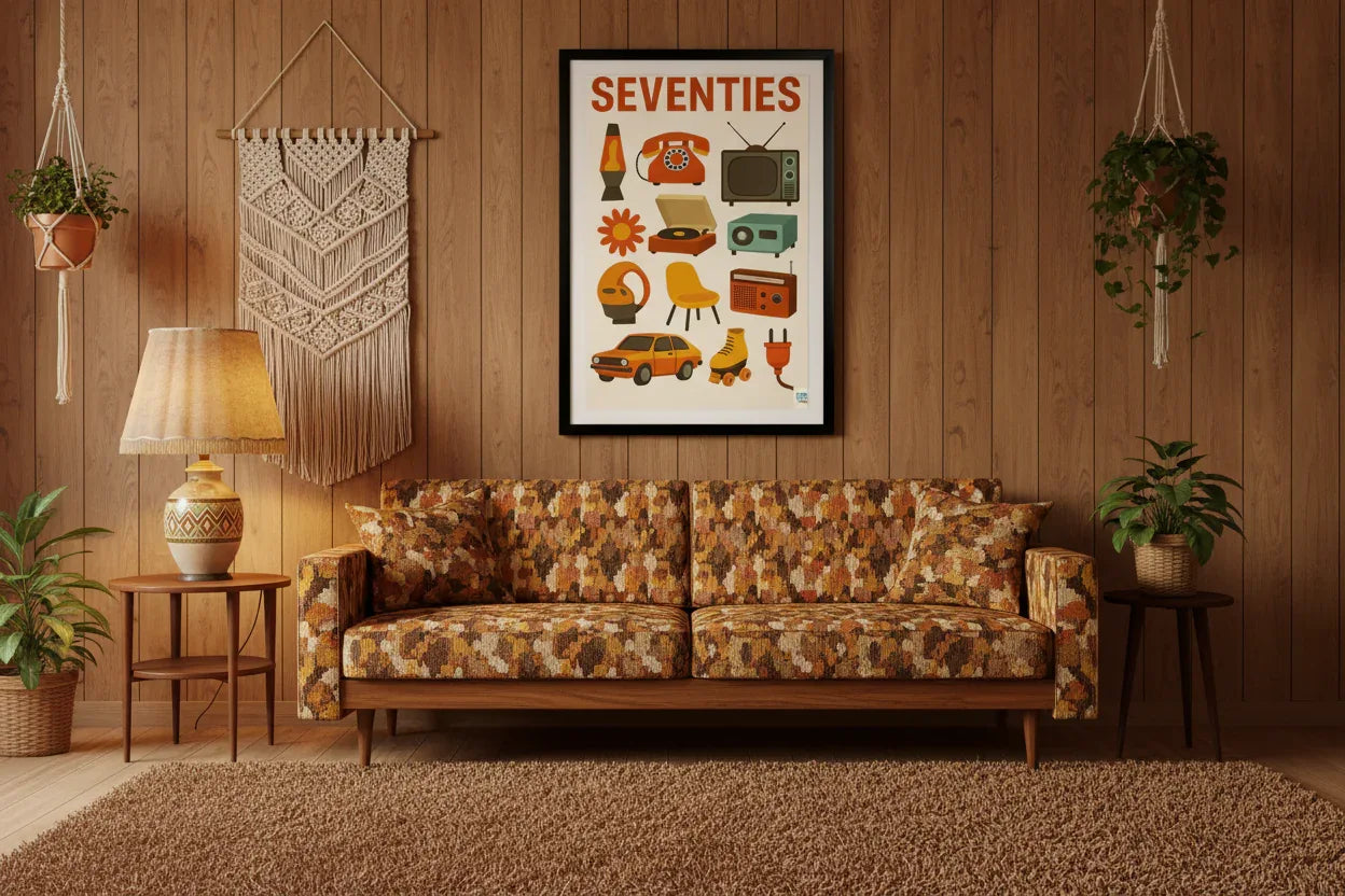 Seventies lifestyle mockup