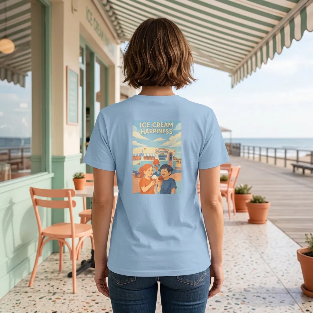 T-shirt Ice cream Happiness, vue de dos