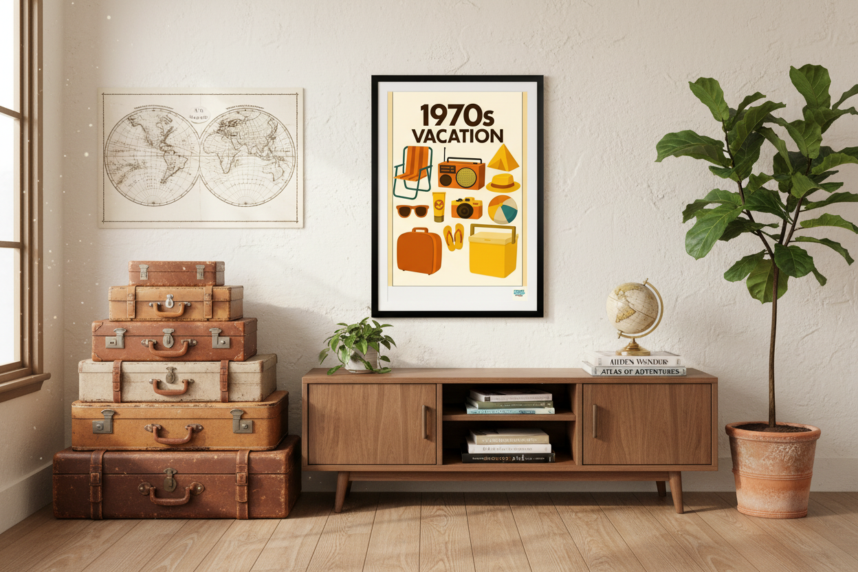 Vacation dans un bureau sur le thème du voyage