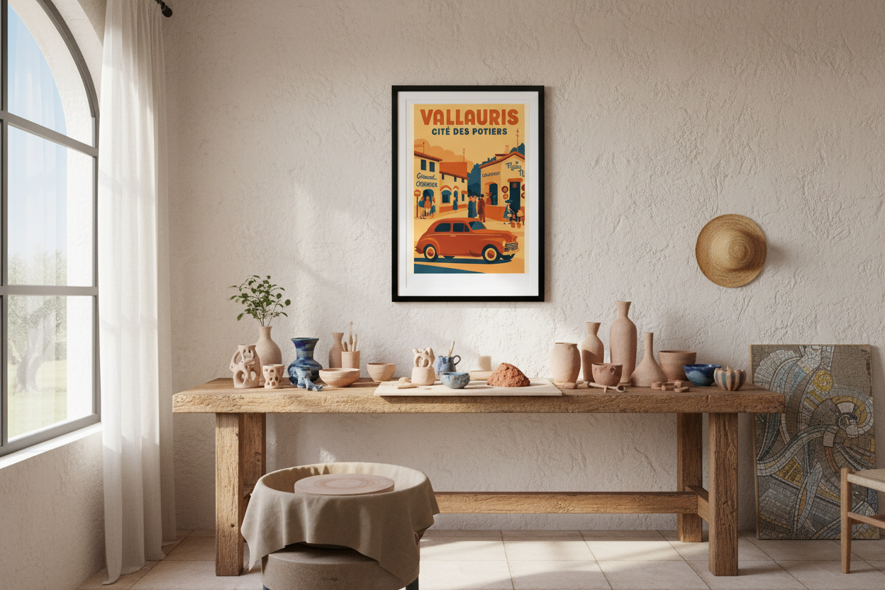 Vallauris dans un studio d'artisan