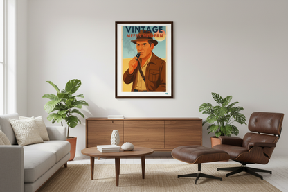 Vintage meets modern dans un salon contemporain